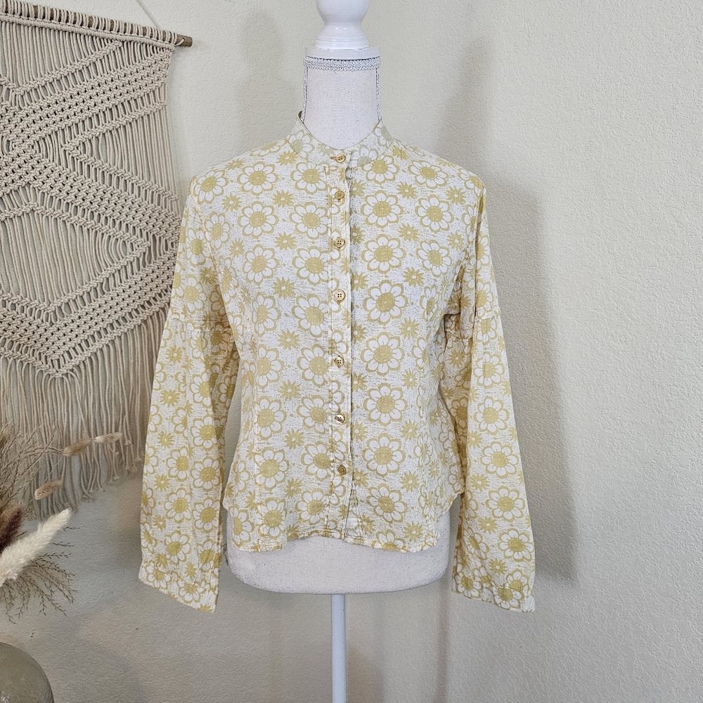 Floral Button-Up Women's Top